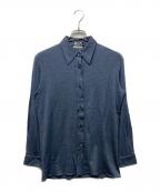 HERMESエルメス）の古着「シルク混シャツ」｜ネイビー