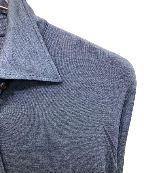 HERMES（エルメス）HERMES (エルメス) シルク混シャツ ネイビー サイズ:36の古着・服飾アイテム