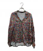 VERMEIL par ienaヴェルメイユ パー イエナ）の古着「フラワープリントブラウス」｜グリーン×レッド