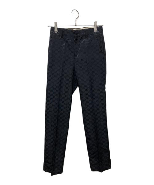 GUCCI（グッチ）GUCCI (グッチ) ライトGGキャンバススラックス ブラック サイズ:36の古着・服飾アイテム