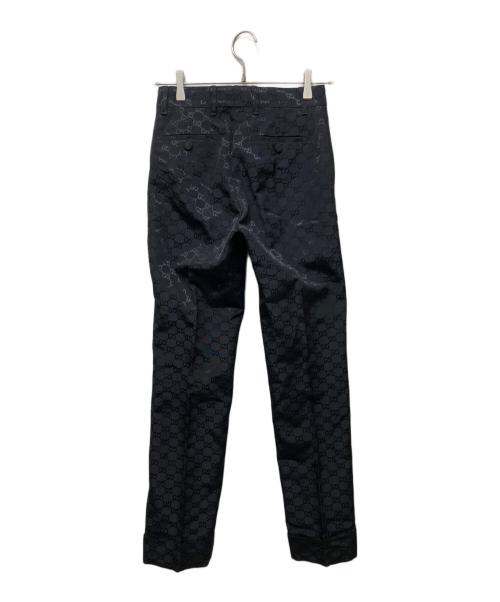 GUCCI（グッチ）GUCCI (グッチ) ライトGGキャンバススラックス ブラック サイズ:36の古着・服飾アイテム