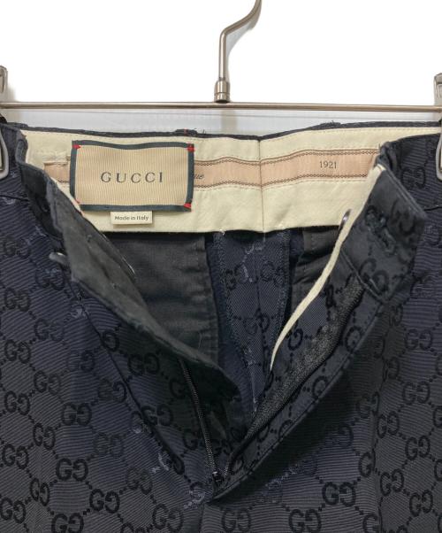 GUCCI（グッチ）GUCCI (グッチ) ライトGGキャンバススラックス ブラック サイズ:36の古着・服飾アイテム