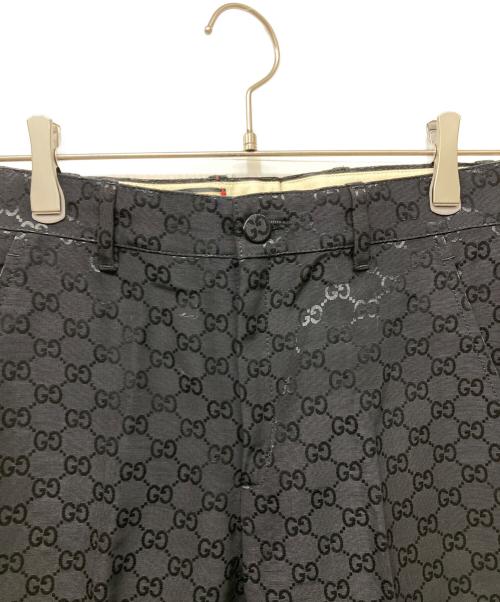 GUCCI（グッチ）GUCCI (グッチ) ライトGGキャンバススラックス ブラック サイズ:36の古着・服飾アイテム