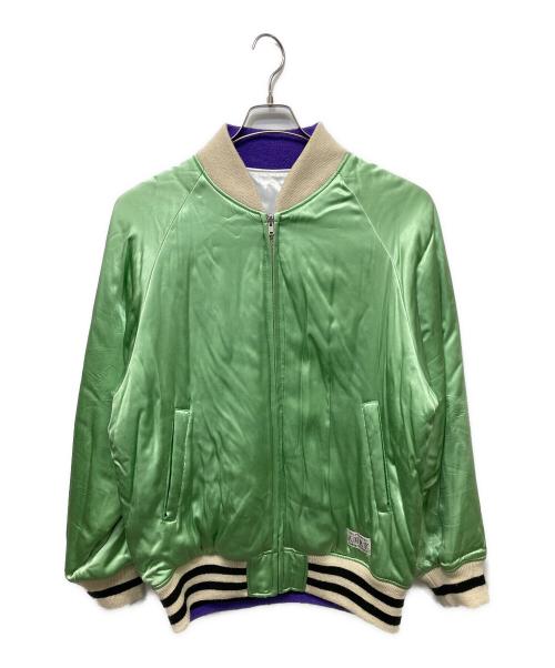 WACKO MARIA（ワコマリア）WACKO MARIA (ワコマリア) TIM LEHI (ティム リーハイ) REVERSIBLE SKA JACKET グリーン×ホワイト サイズ:Mの古着・服飾アイテム