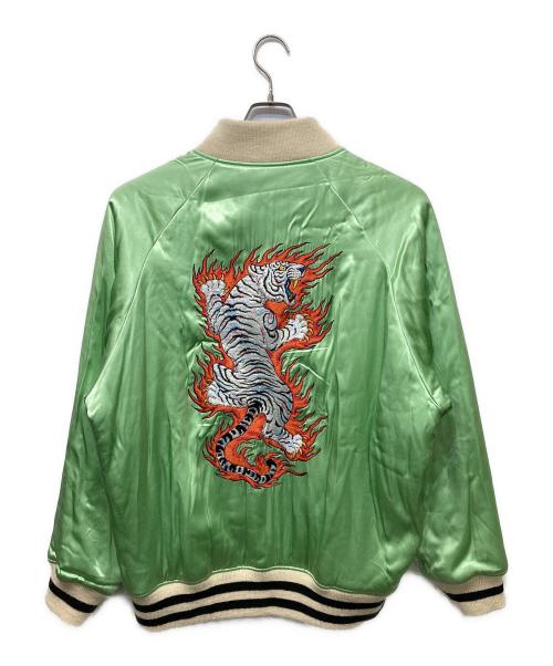 WACKO MARIA（ワコマリア）WACKO MARIA (ワコマリア) TIM LEHI (ティム リーハイ) REVERSIBLE SKA JACKET グリーン×ホワイト サイズ:Mの古着・服飾アイテム