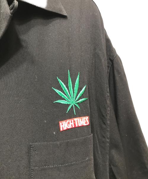 WACKO MARIA（ワコマリア）WACKO MARIA (ワコマリア) HIGH TIMES (ハイ タイムズ) オープンカラーシャツ ブラック サイズ:Mの古着・服飾アイテム