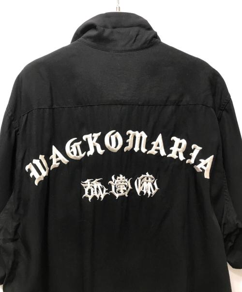 WACKO MARIA（ワコマリア）WACKO MARIA (ワコマリア) HIGH TIMES (ハイ タイムズ) オープンカラーシャツ ブラック サイズ:Mの古着・服飾アイテム