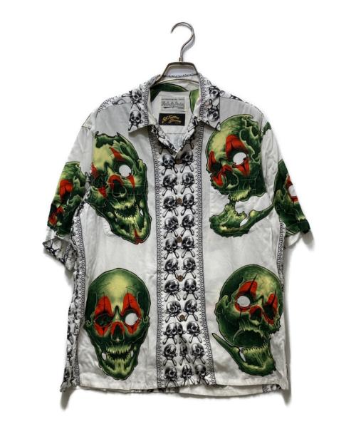 WACKO MARIA（ワコマリア）WACKO MARIA (ワコマリア) 56 TATTO STUDIO (タトゥースタジオ) S/S HAWAIIAN SHIRT ホワイト サイズ:Sの古着・服飾アイテム