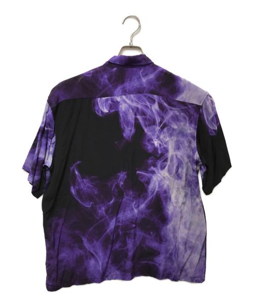 BUDSPOOL（バッズプール）BUDSPOOL (バッズプール) SMOKE PATTERN HAWAIIAN SHIRT パープル サイズ:Mの古着・服飾アイテム
