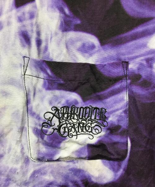 BUDSPOOL（バッズプール）BUDSPOOL (バッズプール) SMOKE PATTERN HAWAIIAN SHIRT パープル サイズ:Mの古着・服飾アイテム