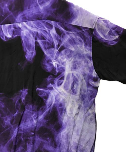BUDSPOOL（バッズプール）BUDSPOOL (バッズプール) SMOKE PATTERN HAWAIIAN SHIRT パープル サイズ:Mの古着・服飾アイテム