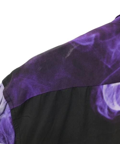 BUDSPOOL（バッズプール）BUDSPOOL (バッズプール) SMOKE PATTERN HAWAIIAN SHIRT パープル サイズ:Mの古着・服飾アイテム