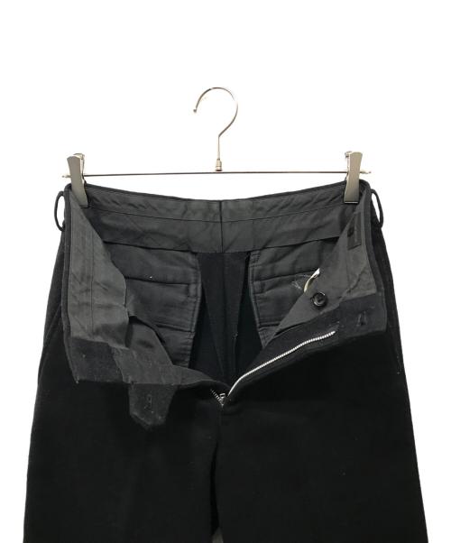 COMME des GARCONS HOMME（コムデギャルソン オム）COMME des GARCONS HOMME (コムデギャルソン オム) メルトンスラックス ブラック サイズ:SIZE Sの古着・服飾アイテム
