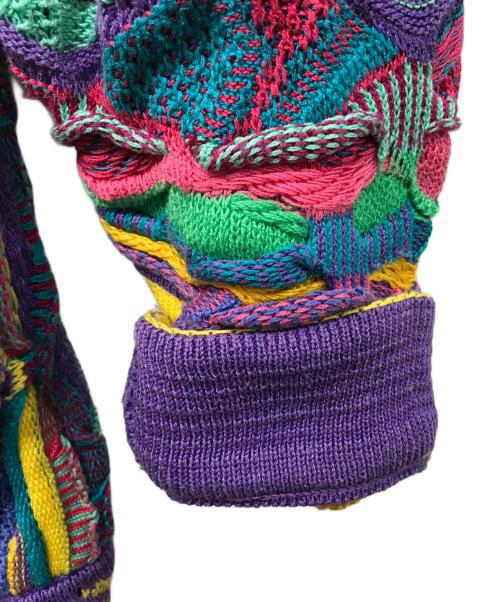 Coogi（クージー）Coogi (クージー) 3Dニットカーディガン パープル サイズ:ＳＳ　　の古着・服飾アイテム