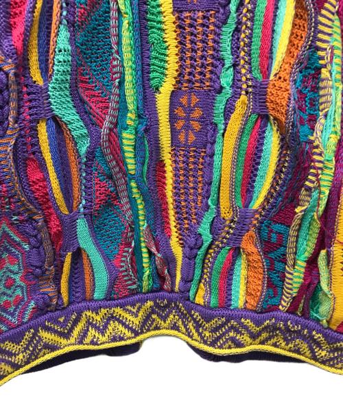 Coogi（クージー）Coogi (クージー) 3Dニットカーディガン パープル サイズ:ＳＳ　　の古着・服飾アイテム