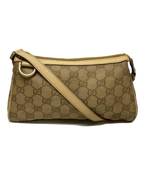 GUCCI（グッチ）GUCCI (グッチ) ハンドポーチ ベージュの古着・服飾アイテム