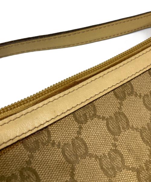 GUCCI（グッチ）GUCCI (グッチ) ハンドポーチ ベージュの古着・服飾アイテム