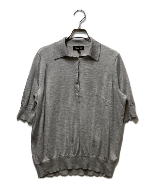 DRAWER（ドゥロワー）Drawer (ドゥロワー) シルクカシミヤニットポロシャツ グレー サイズ:2の古着・服飾アイテム
