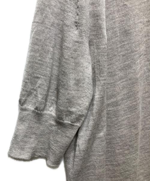 DRAWER（ドゥロワー）Drawer (ドゥロワー) シルクカシミヤニットポロシャツ グレー サイズ:2の古着・服飾アイテム
