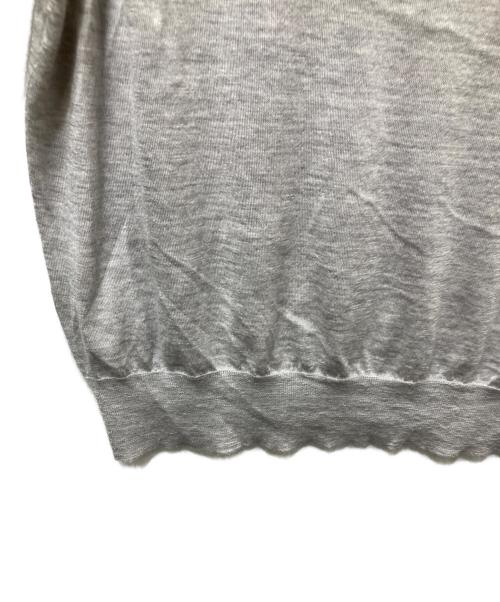 DRAWER（ドゥロワー）Drawer (ドゥロワー) シルクカシミヤニットポロシャツ グレー サイズ:2の古着・服飾アイテム