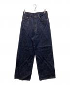UNUSEDアンユーズド）の古着「13oz wide denim pants ワイドデニムパンツ」｜インディゴ