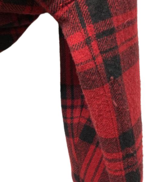 WOOLRICH（ウールリッチ）WOOLRICH (ウールリッチ) チェッククルーザーフーデッドジャケット レッド×ブラック サイズ:Mの古着・服飾アイテム