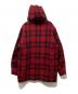 WOOLRICH (ウールリッチ) チェッククルーザーフーデッドジャケット レッド×ブラック サイズ:M：13000円