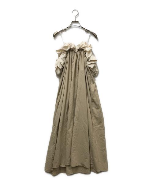 THE TOE（ザ・トゥー）THE TOE (ザ・トゥー) Erie frills onepiece ベージュ サイズ:Sの古着・服飾アイテム