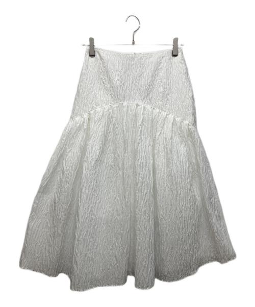 MONOHA（モノハ）MONOHA (モノハ) フレアスカート ホワイト サイズ:１ 未使用品の古着・服飾アイテム