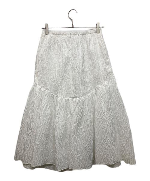 MONOHA（モノハ）MONOHA (モノハ) フレアスカート ホワイト サイズ:１ 未使用品の古着・服飾アイテム