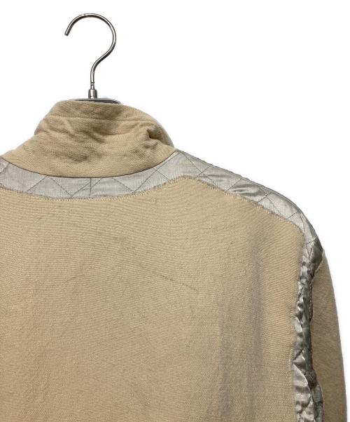 ISSEY MIYAKE（イッセイミヤケ）ISSEY MIYAKE (イッセイミヤケ) 異素材ドッキングテーラードジャケット ベージュ サイズ:Mの古着・服飾アイテム