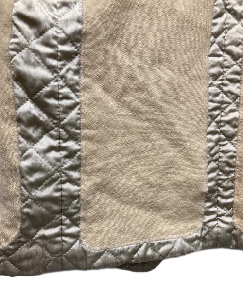 ISSEY MIYAKE（イッセイミヤケ）ISSEY MIYAKE (イッセイミヤケ) 異素材ドッキングテーラードジャケット ベージュ サイズ:Mの古着・服飾アイテム