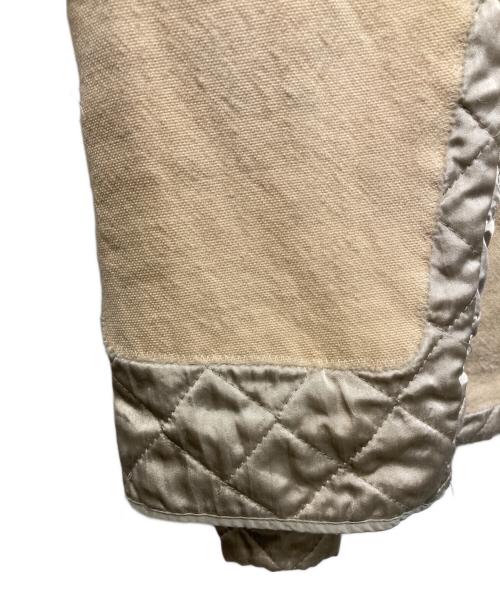 ISSEY MIYAKE（イッセイミヤケ）ISSEY MIYAKE (イッセイミヤケ) 異素材ドッキングテーラードジャケット ベージュ サイズ:Mの古着・服飾アイテム