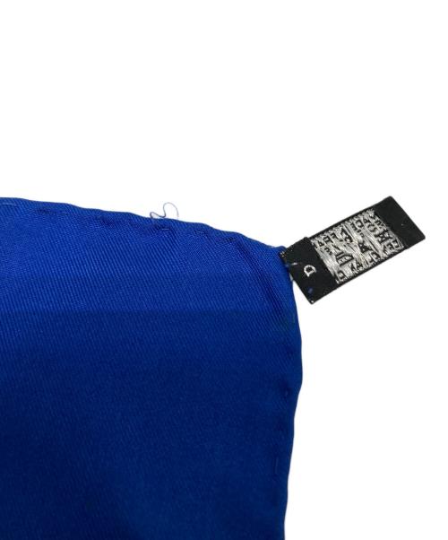 HERMES（エルメス）HERMES (エルメス) CONCERTO 協奏曲 カレ90シルクスカーフ ネイビーの古着・服飾アイテム