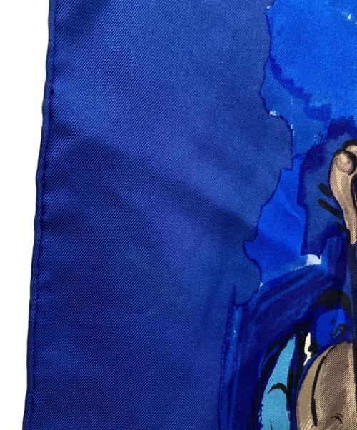 HERMES（エルメス）HERMES (エルメス) CONCERTO 協奏曲 カレ90シルクスカーフ ネイビーの古着・服飾アイテム