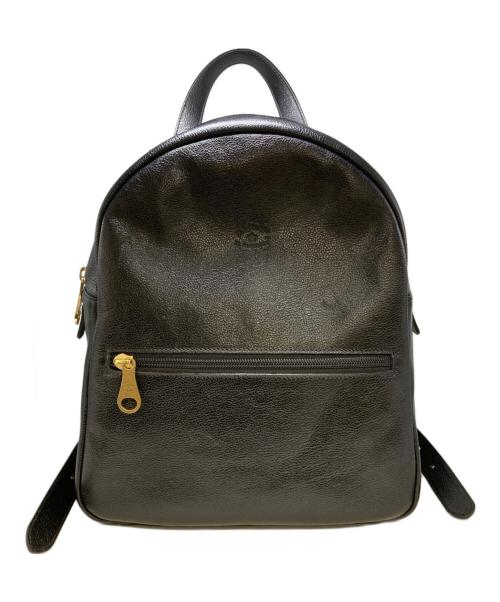 IL BISONTE（イル ビゾンテ）IL BISONTE (イル ビゾンテ) レザーバックパック ブラックの古着・服飾アイテム