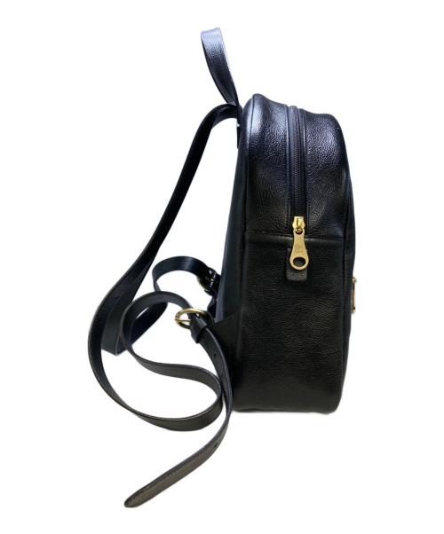 IL BISONTE（イル ビゾンテ）IL BISONTE (イル ビゾンテ) レザーバックパック ブラックの古着・服飾アイテム