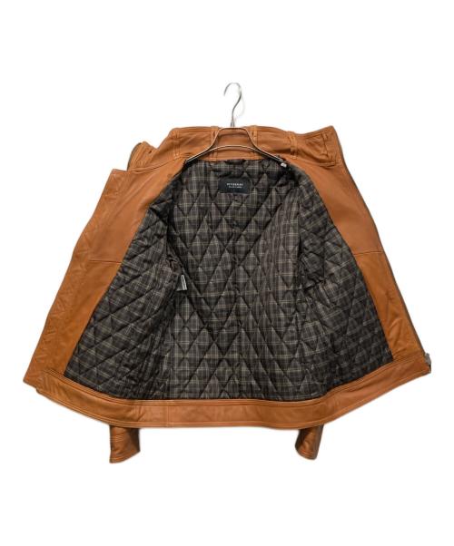 BURBERRY BLACK LABEL（バーバリーブラックレーベル）BURBERRY BLACK LABEL (バーバリーブラックレーベル) ファー付シングルレザージャケット ブラウン サイズ:Mの古着・服飾アイテム