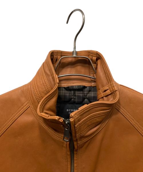 BURBERRY BLACK LABEL（バーバリーブラックレーベル）BURBERRY BLACK LABEL (バーバリーブラックレーベル) ファー付シングルレザージャケット ブラウン サイズ:Mの古着・服飾アイテム