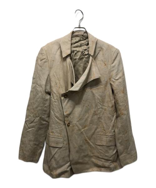 nobuyuki matsui（ノブユキマツイ）Nobuyuki Matsui (ノブユキマツイ) リネンダブルジャケット ベージュ サイズ:SIZE 3の古着・服飾アイテム