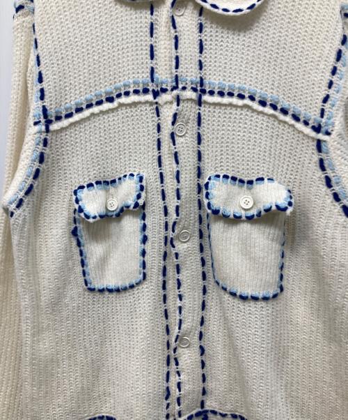 PHINGERIN（フィンガリン）PHINGERIN (フィンガリン) PG1 Knit カーディガン アイボリー サイズ:Lの古着・服飾アイテム