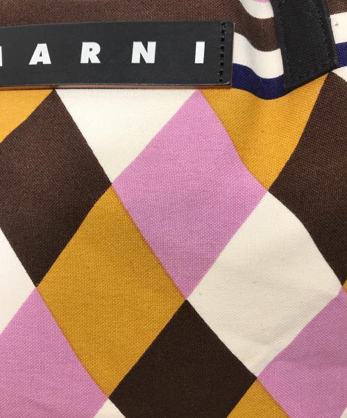 MARNI（マルニ）MARNI (マルニ) フラワーカフェ バンダナトートバッグ ベージュ×ピンクの古着・服飾アイテム