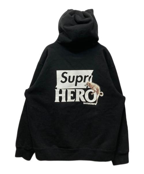 SUPREME（シュプリーム）Supreme (シュプリーム) ANTIHERO (アンタイヒーロー) Hooded Sweatshirt ブラック サイズ:Lの古着・服飾アイテム