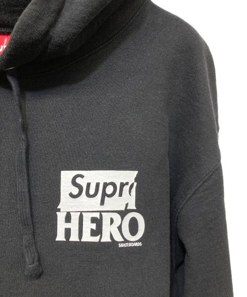 SUPREME（シュプリーム）Supreme (シュプリーム) ANTIHERO (アンタイヒーロー) Hooded Sweatshirt ブラック サイズ:Lの古着・服飾アイテム
