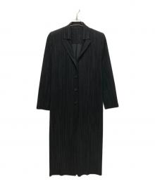 PLEATS PLEASE（プリーツプリーズ）の古着「プリーツコート」｜ブラック