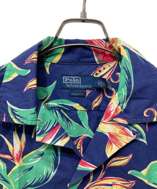 POLO RALPH LAUREN（ポロ・ラルフローレン）POLO RALPH LAUREN (ポロ・ラルフローレン) Classic Fit Floral Flannel Camp Shirt ネイビー サイズ:Mの古着・服飾アイテム