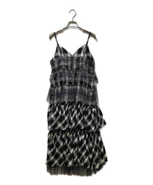MAISON SPECIAL（メゾンスペシャル）MAISON SPECIAL (メゾンスペシャル) Plaid Tiered Dress グレー×ブラック サイズ:38の古着・服飾アイテム