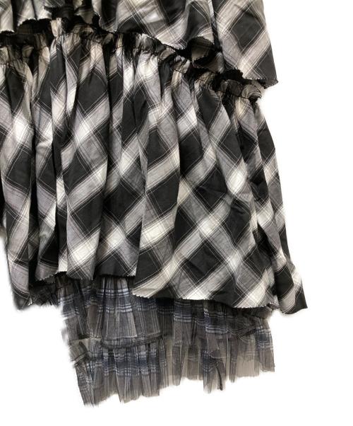 MAISON SPECIAL（メゾンスペシャル）MAISON SPECIAL (メゾンスペシャル) Plaid Tiered Dress グレー×ブラック サイズ:38の古着・服飾アイテム