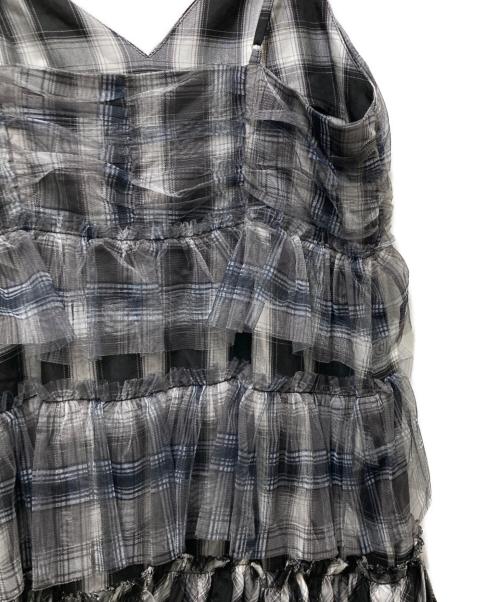 MAISON SPECIAL（メゾンスペシャル）MAISON SPECIAL (メゾンスペシャル) Plaid Tiered Dress グレー×ブラック サイズ:38の古着・服飾アイテム