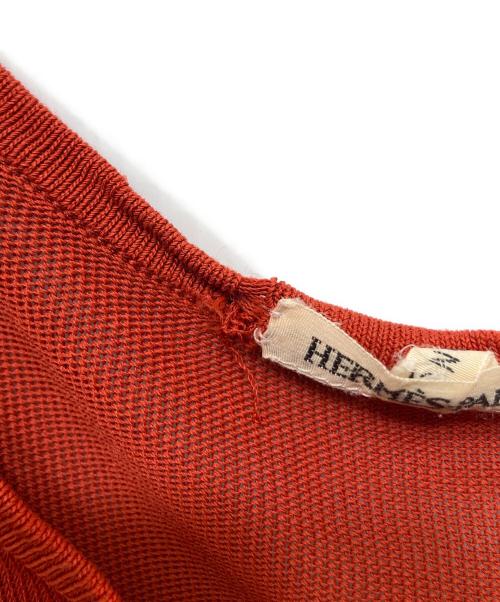 HERMES（エルメス）HERMES (エルメス) ノースリーブニット レッド サイズ:LAの古着・服飾アイテム